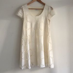 White Floral Eyelet Dress